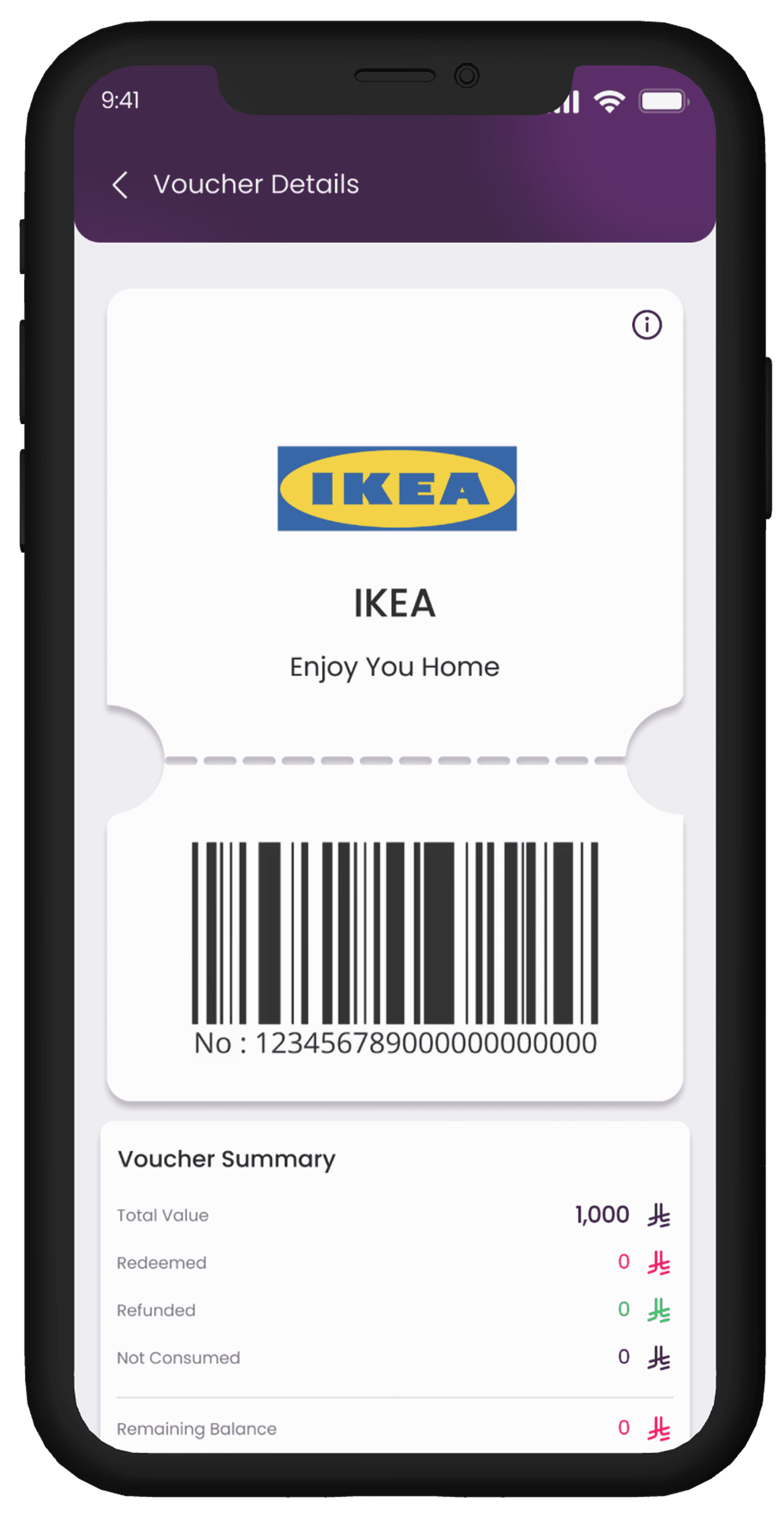 Voucher App Screen
